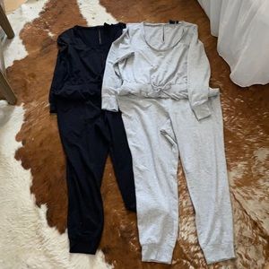 BUNDLE!! Black and Grey Gap jumpsuits, both size Large